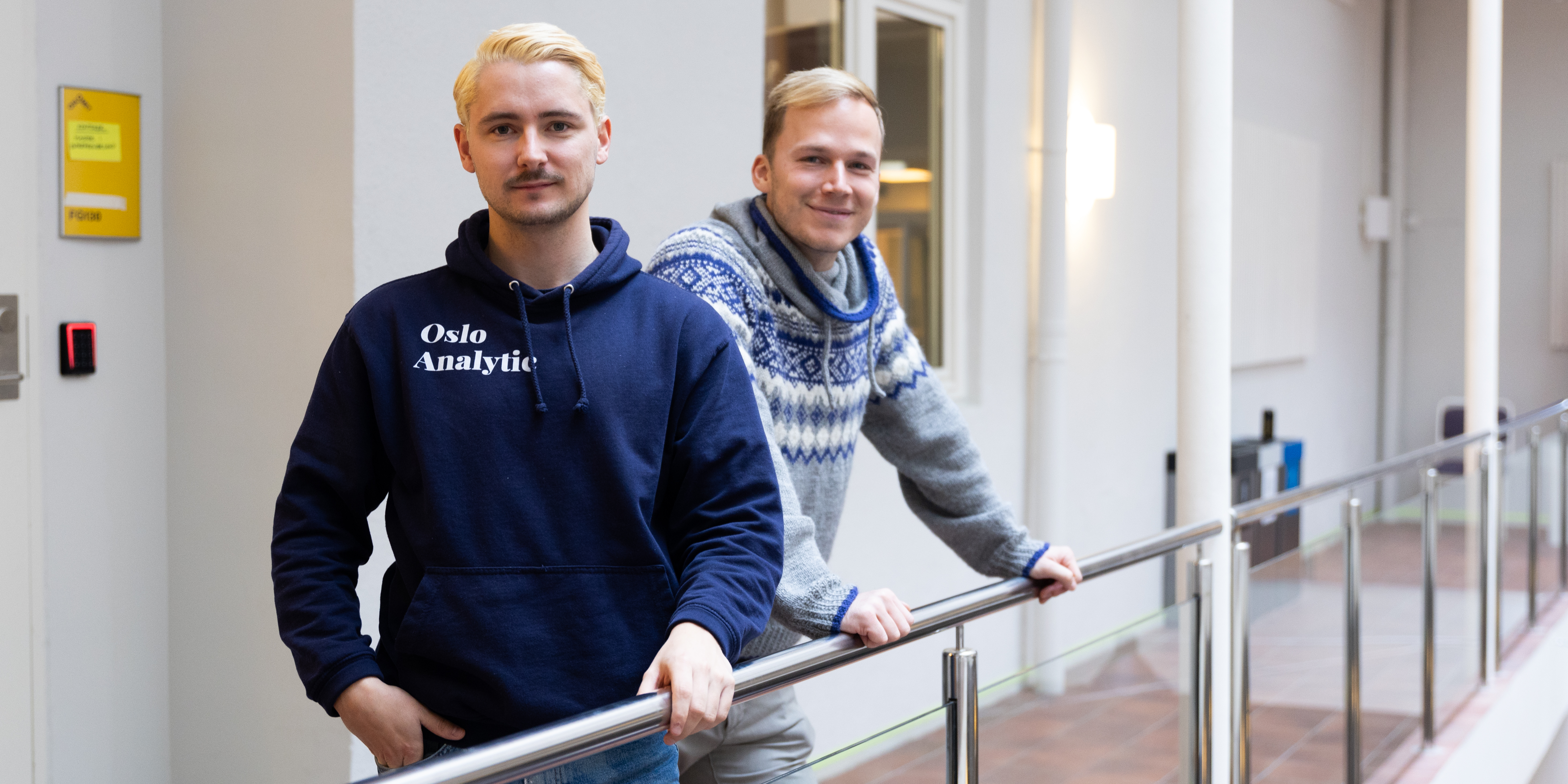 Bilde av studentene Jørgen Sjåvik og Magnus Svensen.