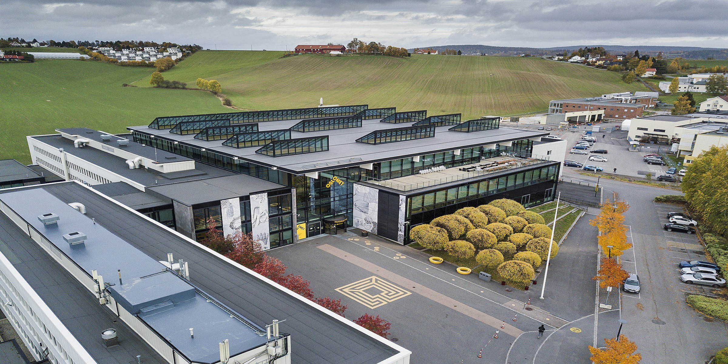 Oversiktsbilde av campus Kjeller.