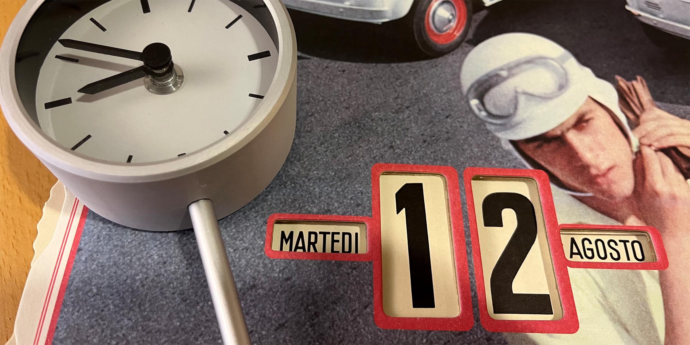 Calendar and clock combined