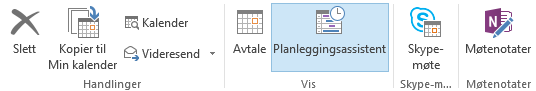 Skjermbilde: Velg Planleggingassistent