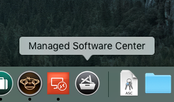 Skjermbilde: Managed Software Center finner du i Dock
